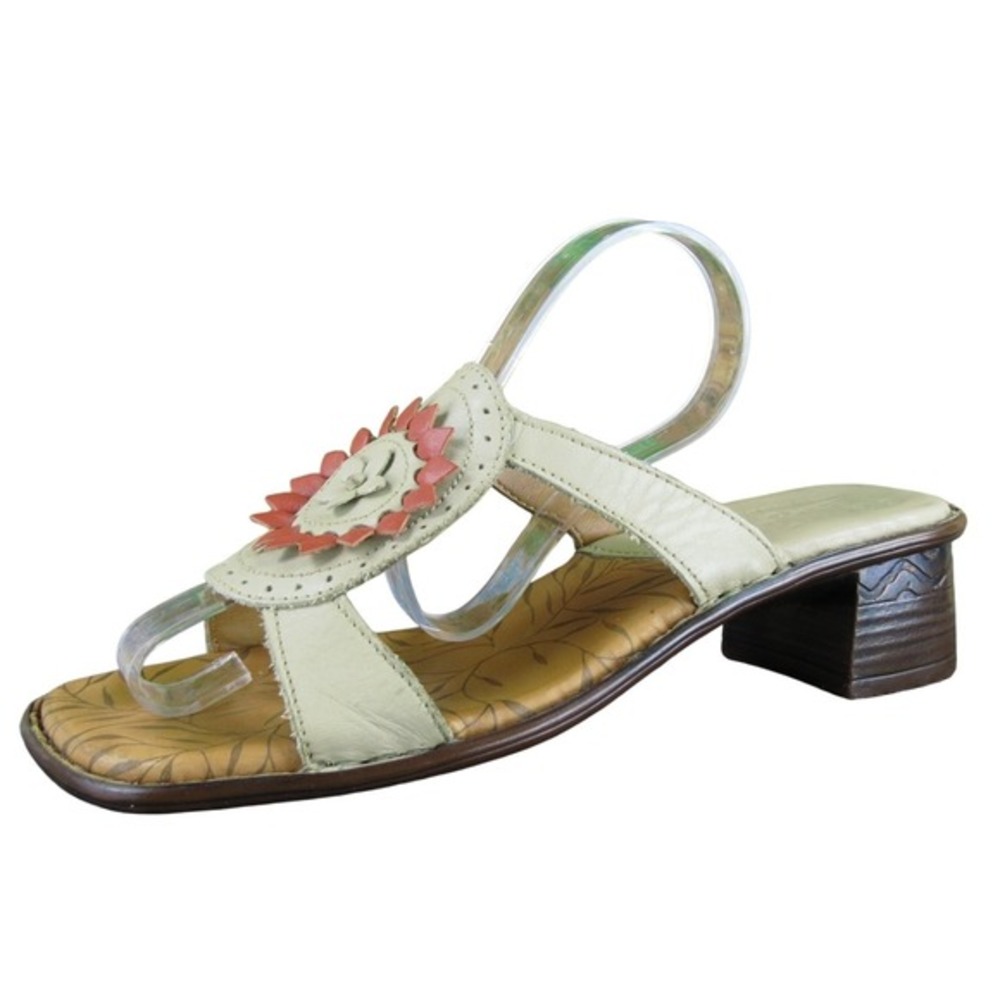 Tsonga Women's  Slide Beige Leather Sz 39 Medium Gently‎ Used 2025